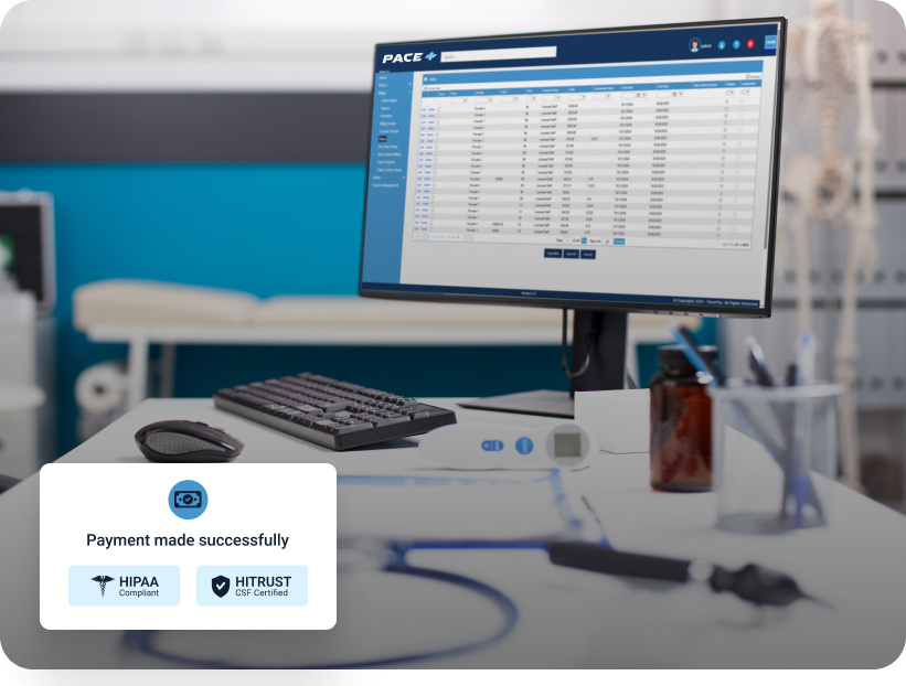 secure payment with paceplus