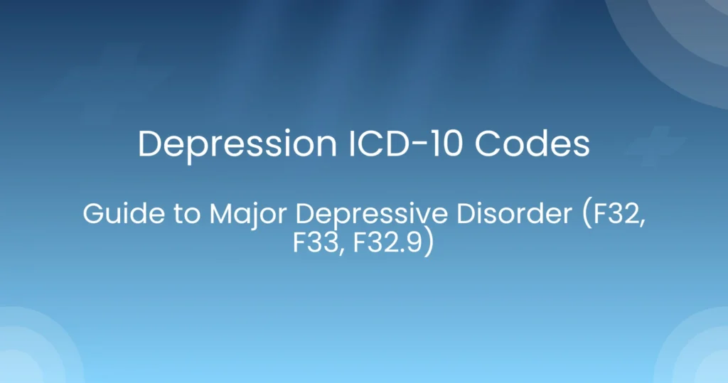 Depression ICD-10 Codes