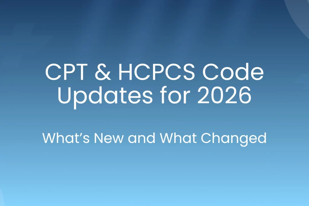 CPT and HCPCS codes update 2026