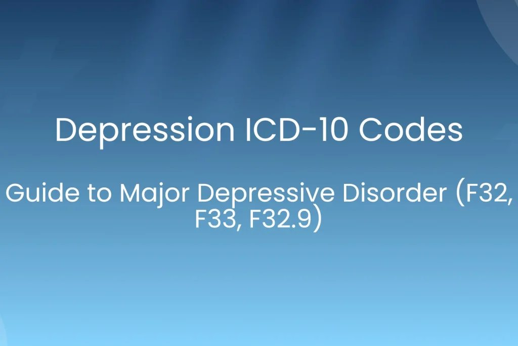 Depression ICD-10 Codes
