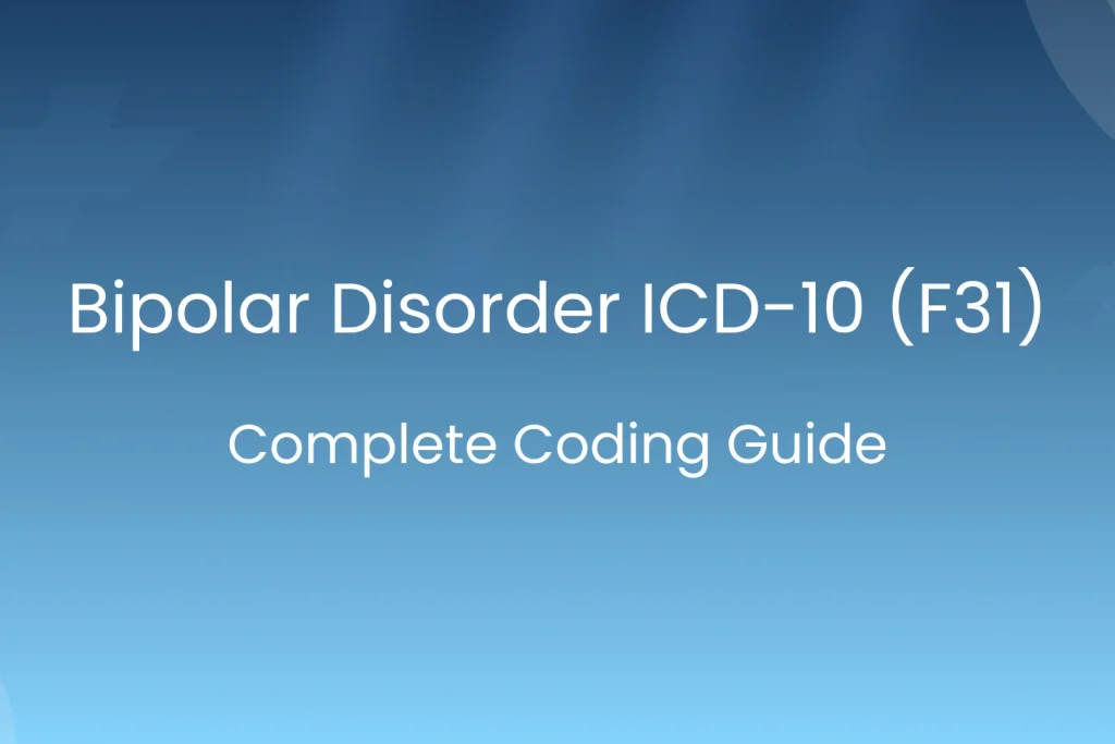 Bipolar Disorder ICD-10 (F31)